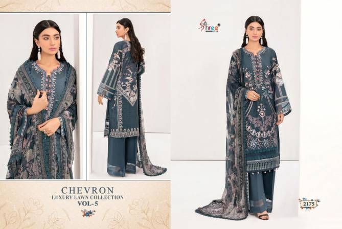 Shree Chevron Luxury 5 Lawn Cotton Ethnic Wear Heavy Pakistani Suits Collection